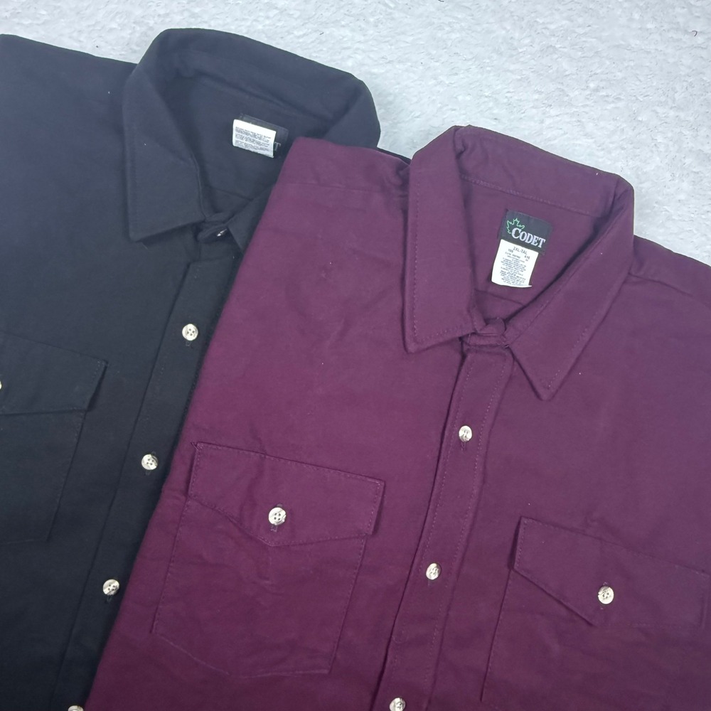 Men's Codet 2XL Tall Black & Burgundy Western Button Down Shirt Lot